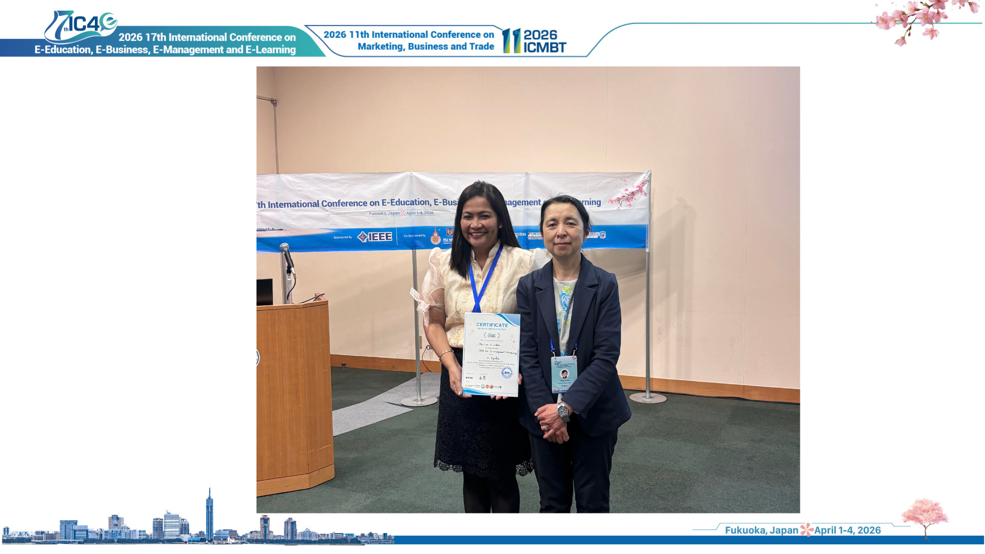 Best Presentation Award Winner - Onsite Session 17